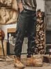 Jay Leno Men's Retro Overalls: American Heavyweight Loose Cuffed Casual Pants for Autumn.