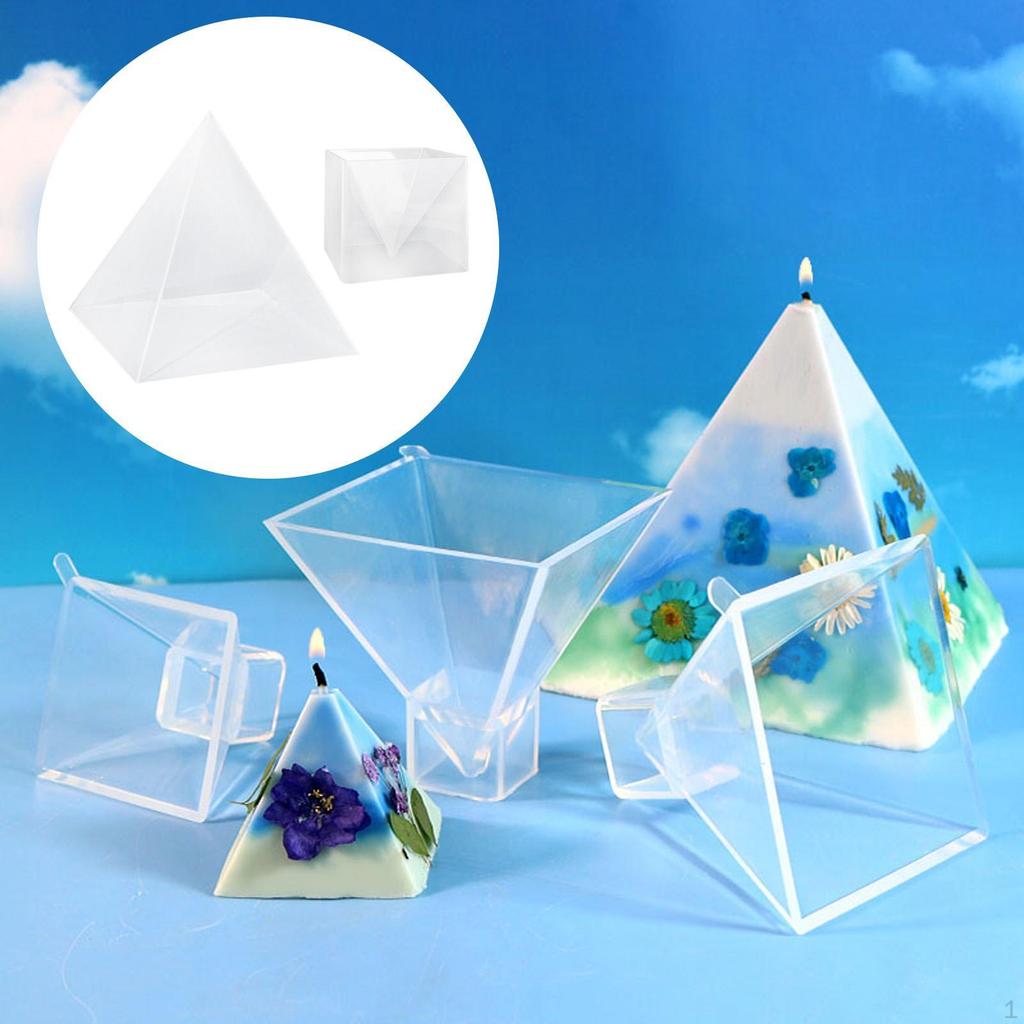Pyramid Silicone Model DIY Epoxy Home Decoration with Frame Resin Casting for Ornament Artwork