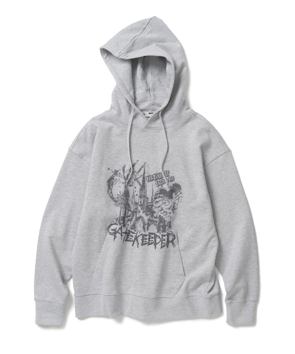 Xox Gatekeeper Semi-Overfit Hooded Sweatshirt Melange Grey Melange Gray/S