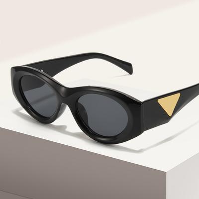 1pc European American Cat Eye Oval Sunglasses Women High-end Fashion Street Photography Accessory