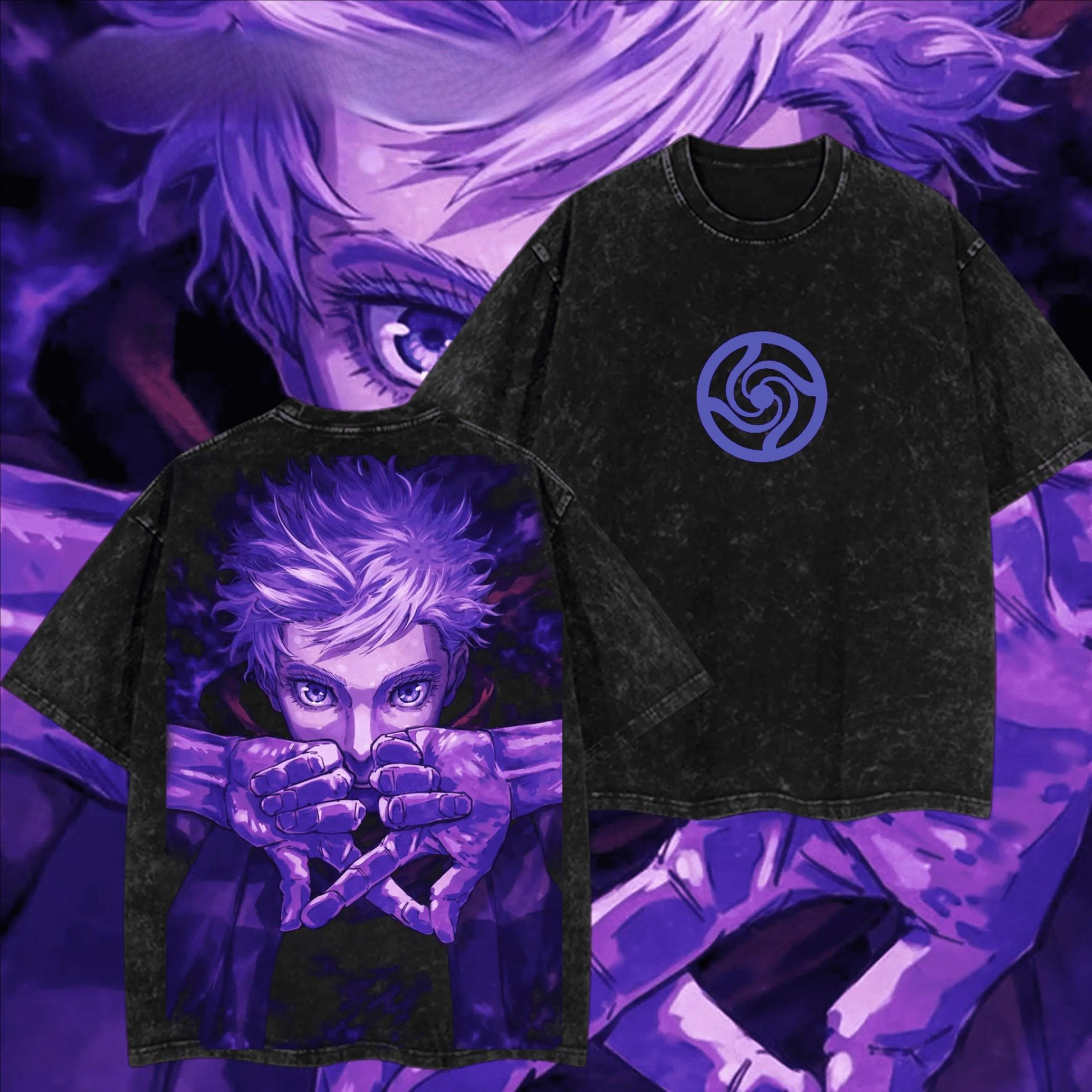 

Горячий Аниме Jujutsu Kaisen Стиранная Футболка Годжо Сатору Печатная Футболка Для Мужской Одежды Лето 100% Хлопок Короткий Рукав Футболки Топы S