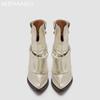 Pointed Toe Women Leather Snow Ankle Women Designer Fashion Elegant Chelsea Boots Women 2025 Trend New Winter Cozy Botas Mujer