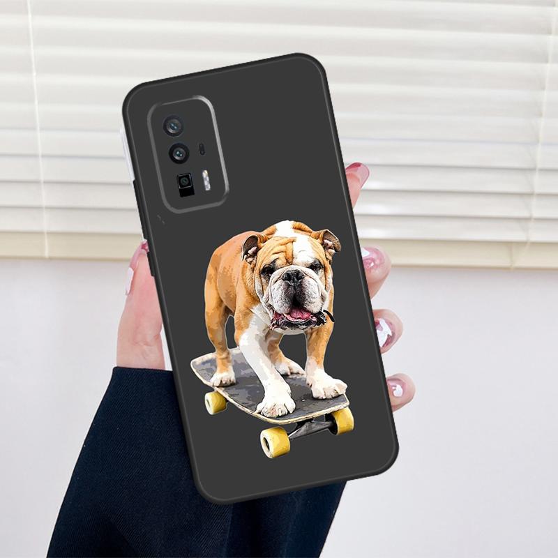British Bulldog Cover For Xiaomi 13 14 15 Ultra 11T 12T 13T 14T Pro POCO X7 Pro X3 X5 X6 M6 F5 F6 Pro Case