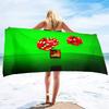 Dice Print Oversized Beach Towels,Super Absorbent Sand Free Thick Microfiber Beach Towel ,Cute Tropical Palm Leaf Beach Towels