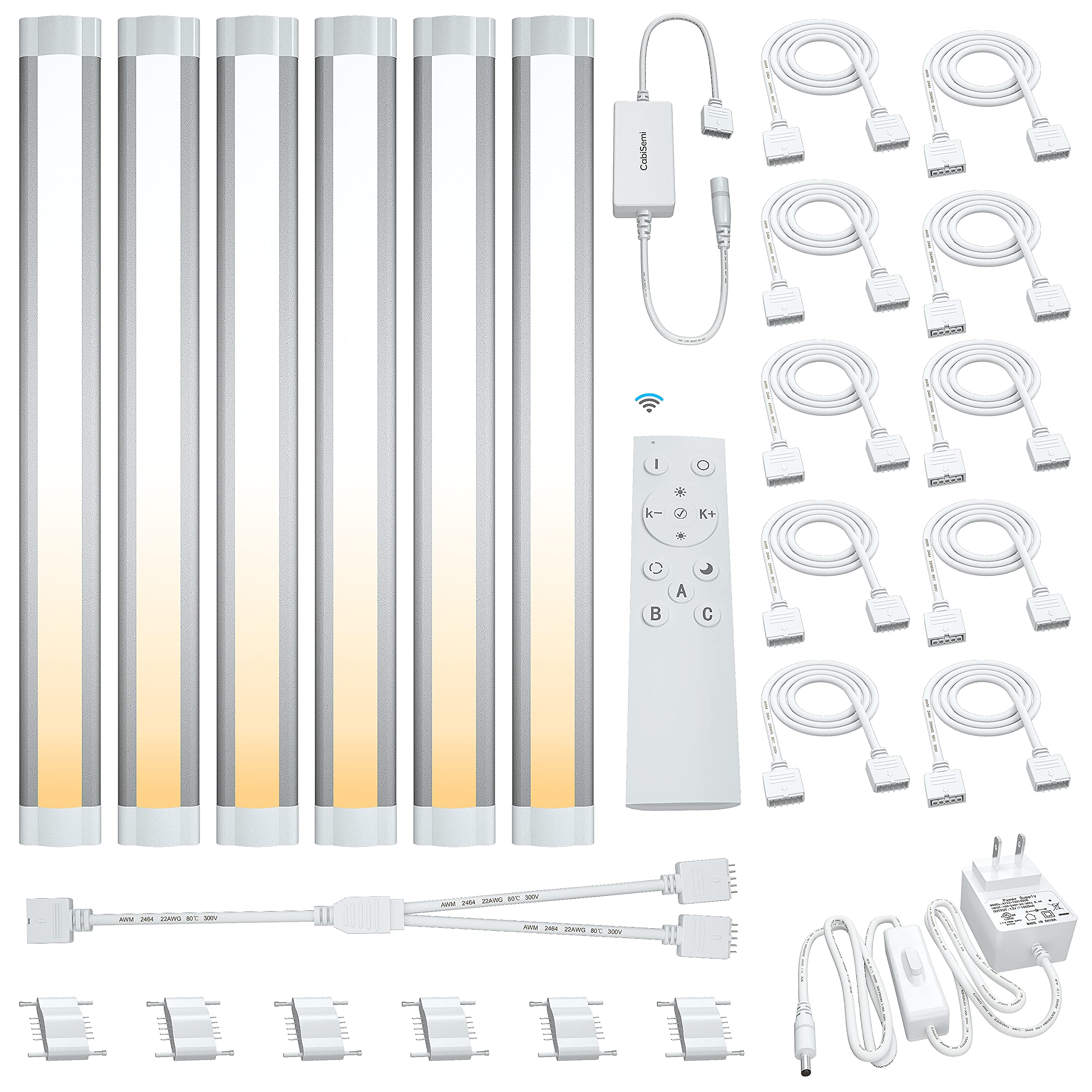 

LED Smart Cabinet Light, Closet Light, Bar Light, Smart Kitchen Light with Remote Control, Dimmable and Color Adjustable, Night Light for Kids,