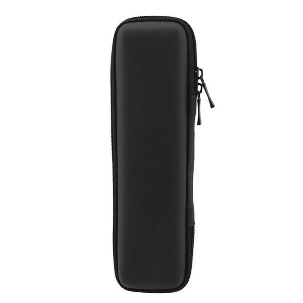 New Office Students Black EVA Hard Shell Stylus Pens Pouch Earphone Mesh Storage Organizer Pencil Zipper Case School Supplies