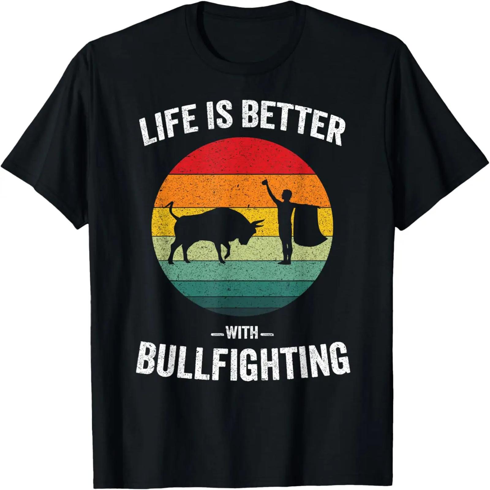 Life is Better with Bullfighting Vintage Spanish Bullfight T-Shirt S