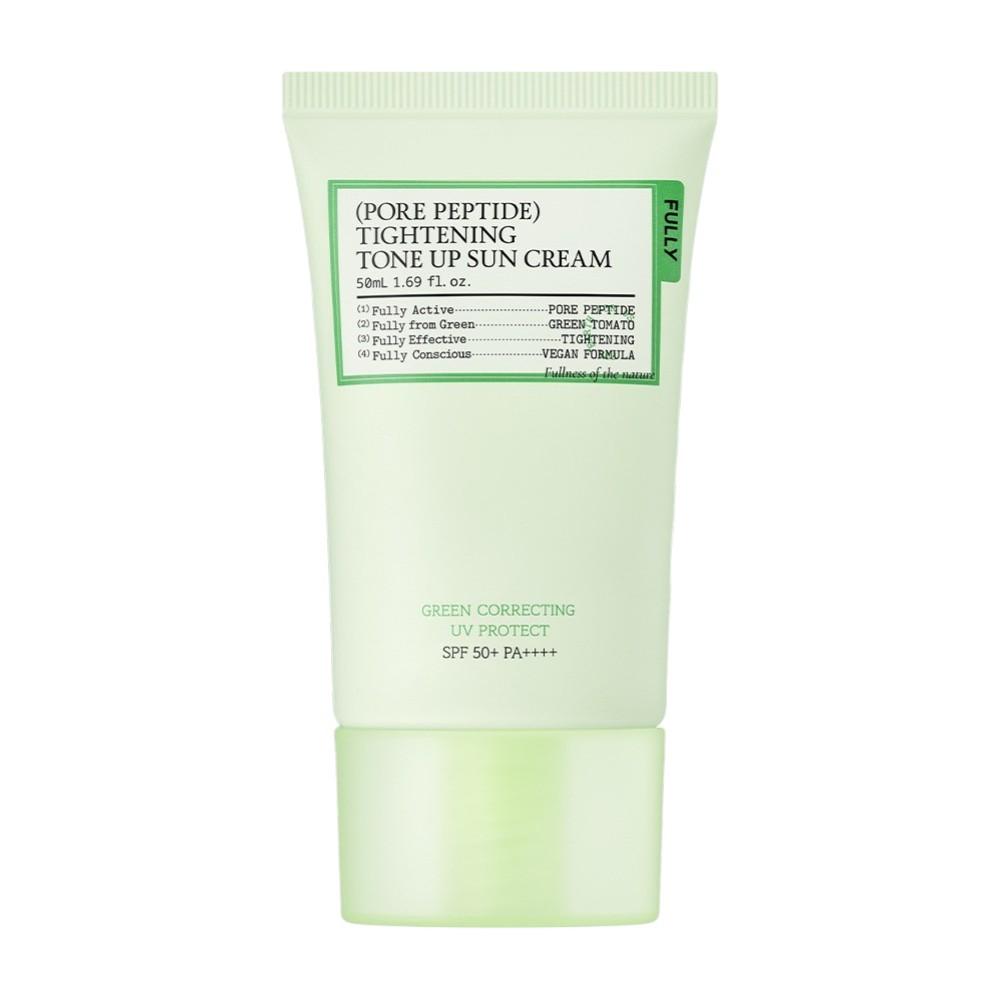 FULLY Pore Peptide Tightening Green Tone Up Sun Cream Redness Correcting Sunscreen 50ml
