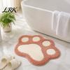 Animal Paw Floor Mat Cat Bath Mat, Non-Slip Soft Fluffy Rug, Absorbent Water Door Washable Cute Area Rug for Entrance Bathroom Bedroom Cozy
