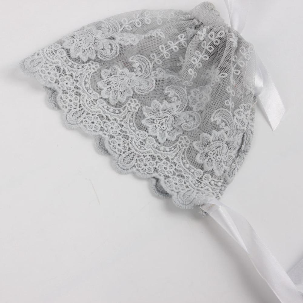 Lace Ruffle Newborn Hat Breathable Toddler Tie Beanie  Newborn Photography Prop