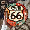 Vintage Route 66 Metal Poster, Wall Decor for Living Room