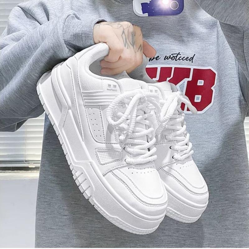 Men's Sneakers Original Luxury Lace Up Skateboard Board Shoes Thick Sole Versatile Vulcanized Shoes