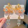 Ancient Style Flower Tassel Hanfu Hair Clips for Women and Girls - Princess Double Clips