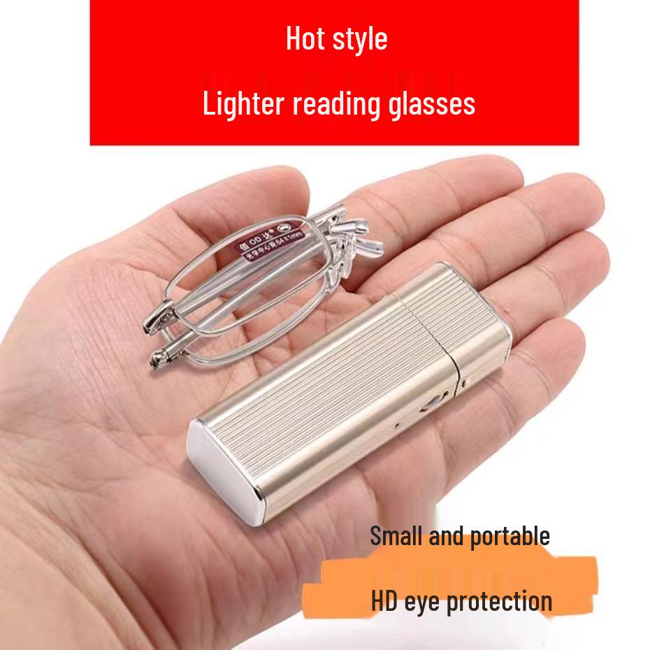 Premium HD Anti-Blue Light Foldable Aluminum Reading Glasses - Compact, Telescopic, Lightweight Design