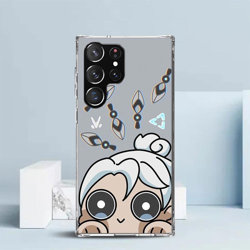 Game Valorant Cute Phone Case For Samsung Galaxy S24 S25 Edge S26 Ultra S22 S23 Plus S21 + S20 FE Soft TPU Back Cover Galaxy S22