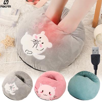 Foot Warmer USB Heater Foot Heating Pad Soft Plush Electric Foot Warmer Heater for Home Constant Temperature Heated Feet Warmer