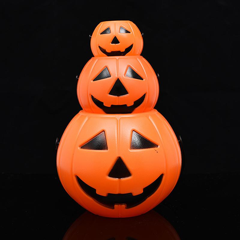 1pcs Pumpkin Bucket Halloween Candy Trick Or Treat Buckets Holder Pail Mini Basket Halloween Gift Home Decoration Props