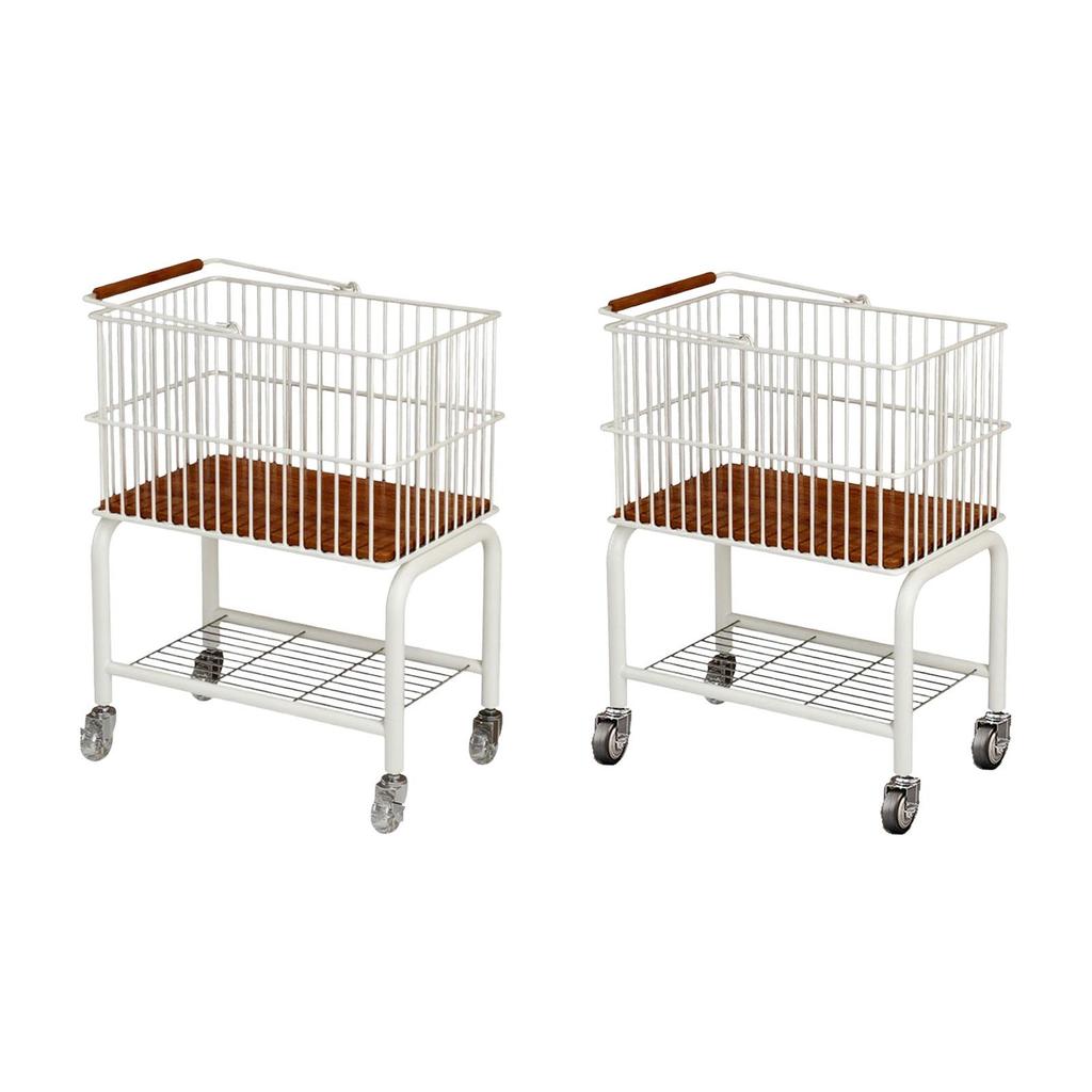 Kleideraufbewahrungswagen mit herausnehmbarem Korb, 70 cm hoch, Farbe, zur Organisation von Schmutzwäsche