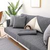Washed Cotton Sofa Cushion Pure Cotton Four Seasons Fabric Simple Pure Cotton Cushion Sofa Cover Backrest Anti-slip