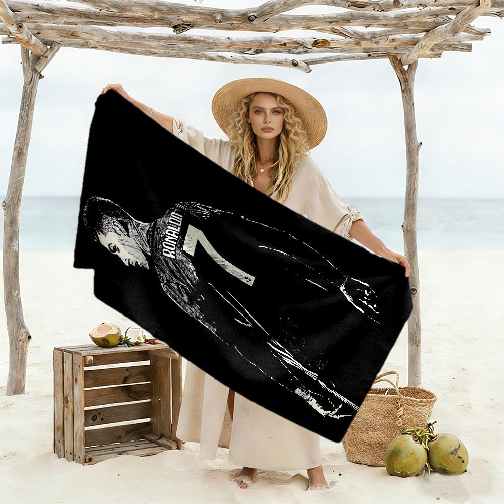 Ronaldo's Legendary Number 7 Beach Towel Soft Durable Quick-Dry Comfortable Lightweight