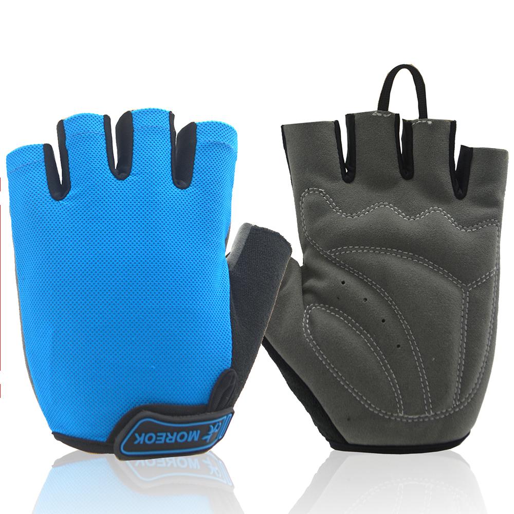 

Летние нескользящие велосипедные перчатки с полупальцами, наполненные губкой велосипедные перчатки, спортивные перчатки для горного велосипеда на открытом воздухе для мужчин и женщин XL синий
