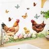 Creative And Funny Rooster Wall Decal - Self-Adhesive Chicken Wall Sticker For Room, Living Room, Kitchen, And Home Decor
