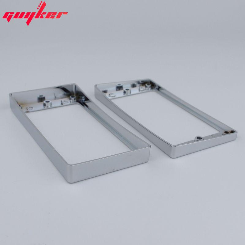 1 Set Guyker Curved Bottom Metal Humbucker Pickup Mounting Ring Set Bridge And Neck Pickups Cover Frame With Lp Electric Guitar