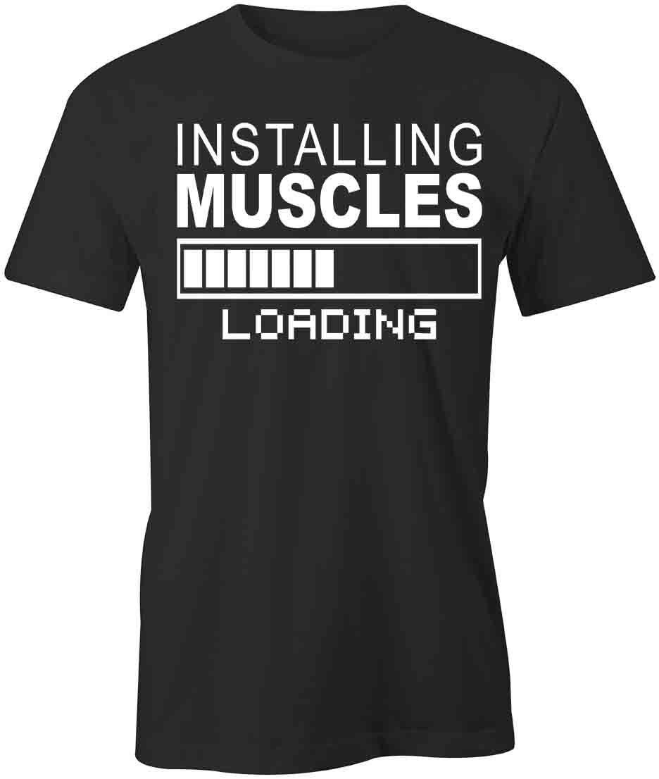INSTALLING MUSCLES TShirt Tee Short-Sleeved Cotton CLOTHING S1BSA687 L