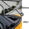 2Pcs Car Rear Side Window Scoop Louvers Cover Window Visor Cover ABS Fit for Ford Electric Horse Mustang Mach-E 2021-2022