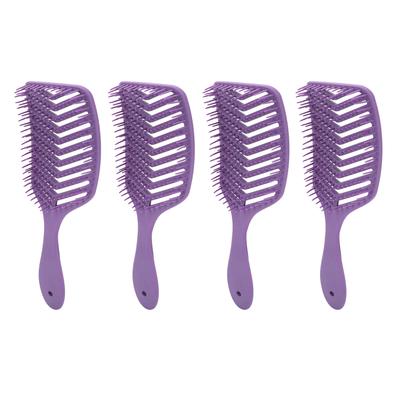 4pcs Curved Vent Hair Brush Professional Men Women Paddle Detangling Brush Styling Tool for Fast