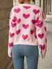 Europäischer & Amerikanischer Süßes Mädchen Stil Rosa Langarmpullover für Herbst/Winter Valentinstag