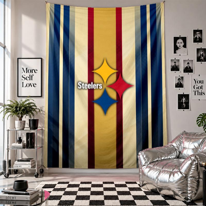 Pittsburgh Steelers Wall Tapestry Home Decor Wall Hanging Cloth for Bedroom Living Room Background