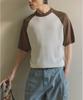 NONBLANK Raglan Hs Knit_Ivory/Brown