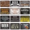[MyPlate] Beer Metal Sign Plaque Metal Vintage Pub Tin Sign Wall Decor For Pub Club Man Cave Bar Decoration Tin Plates