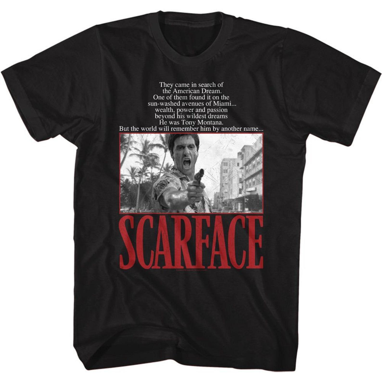 Scarface American Dream Quote Black Adult T-Shirt S