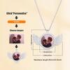 Collana con ali personalizzata con immagine, regalo commemorativo, adatta come regalo per fidanzato, regalo per fidanzata, regalo per la festa del papà