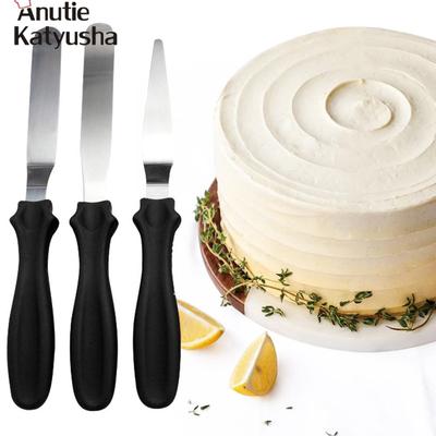 Cremespatel-Messer-Set, Edelstahl, zum Dekorieren, glatte Füllung, flache Schaberklinge, Backwerkzeug