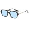 Retro Double Bridges Women Sunglasses Trending Vintage Hollow Leopard Blue Sun Glasses Fashion Gradient Eyewear Men Uv400 Shades