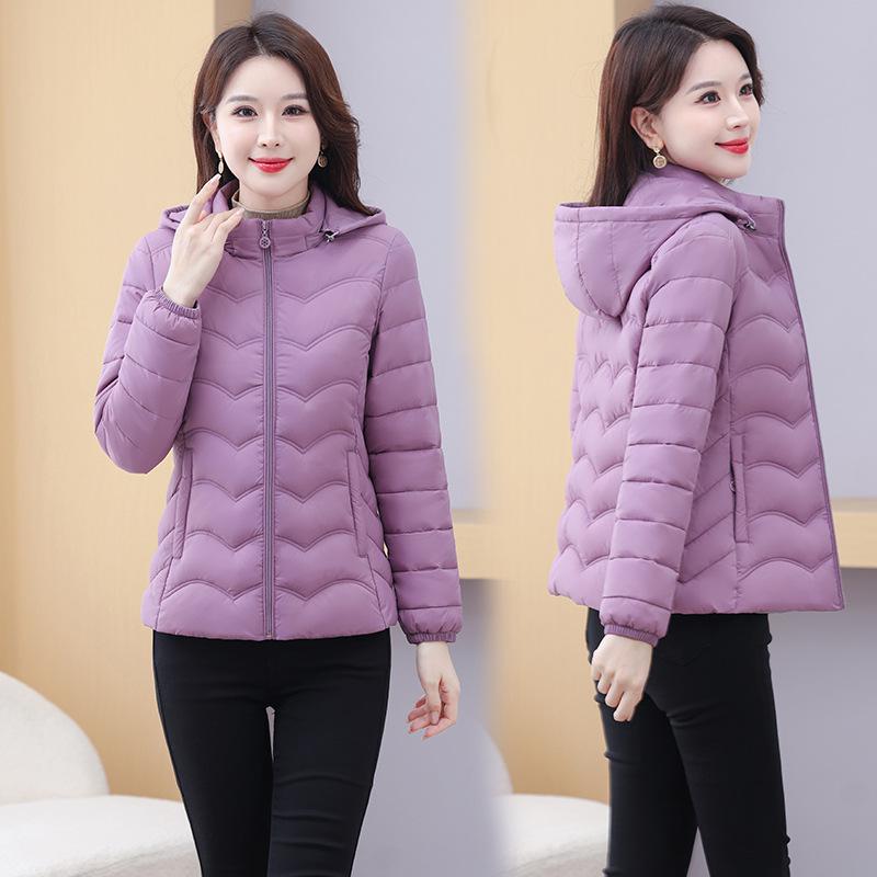 Women's Lightweight Down Cotton Jacket, Short Slim Fit, 2025 Fashion, Casual Padded Coat for Mothers.