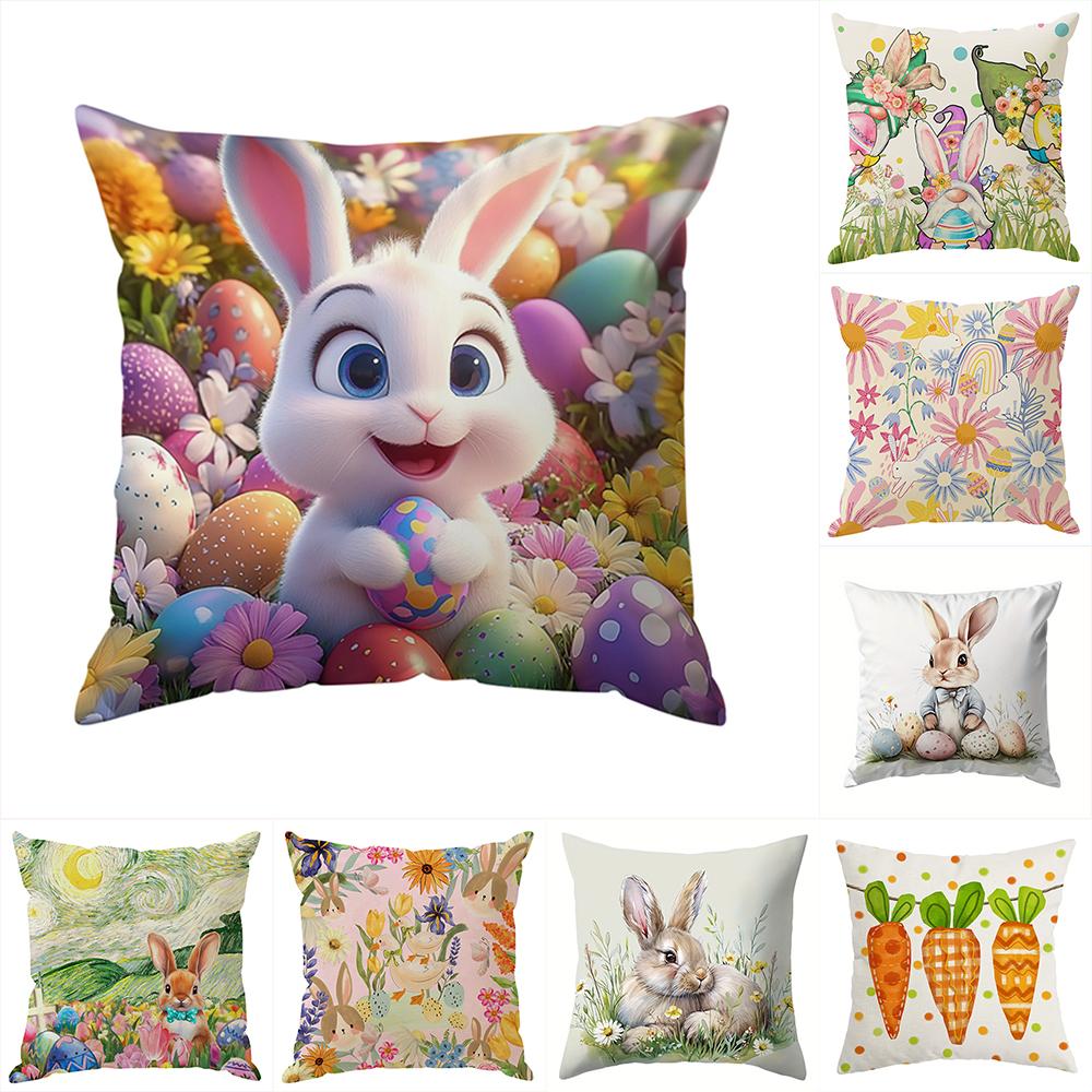 PC Easter Bunny Pillow Covers Collection Decorative sofa cushion cover home decoration D printing