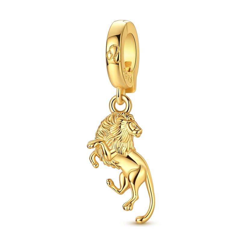Original 925 Sterling Silver Charms Golden 12 Constellation Openable Pendant Fit Original Bracelet For Women DIY Jewelry Gift