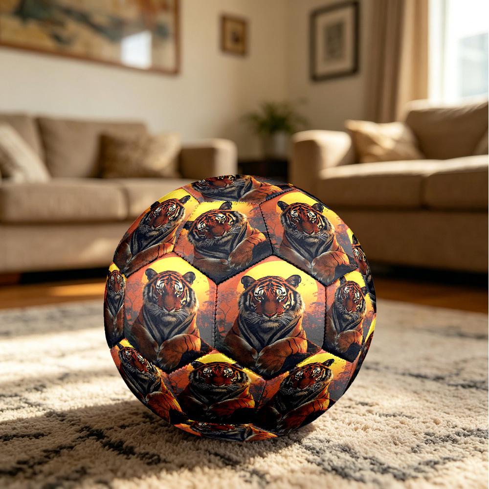 1pc Tiger Sunset Majesty Size 5 Soccer Ball Professional Match Training Football Indoor &Outdoor Sports Ball Lightweight Durable C655