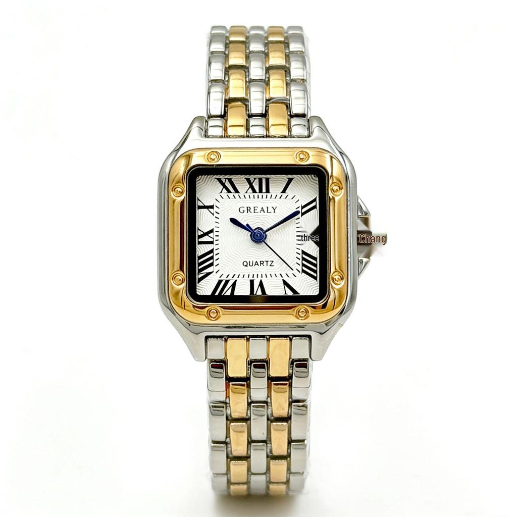 Montre à Quartz Carrée Classique Rétro GREALY pour Femme Étanche