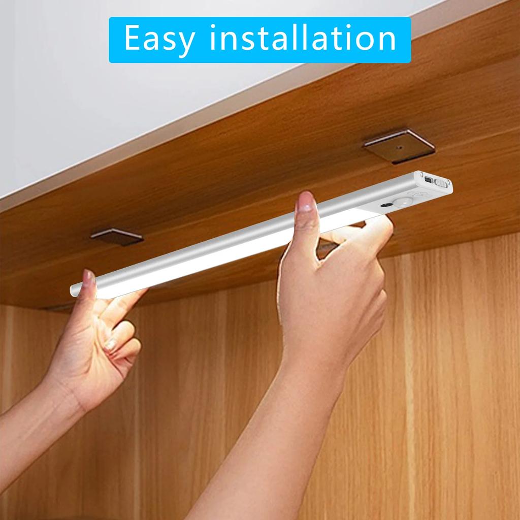 LED Motion Sensor Light Night Light Wireless USB Under Cabinet Light for Kitchen Cabinet Bedroom Wardrobe Sensor Indoor Lighting