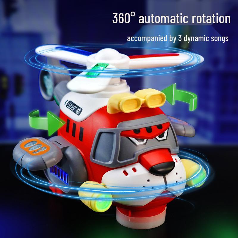 Electric Universal Helicopter Toy with Music, Lights, and Rotating Propeller for Kids