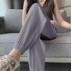 Thin Casual Wide Leg Harem Ankle-Length Pants Solid Elastic Waist Women New In ClothingSweet Streetweat Summer Long Trousers