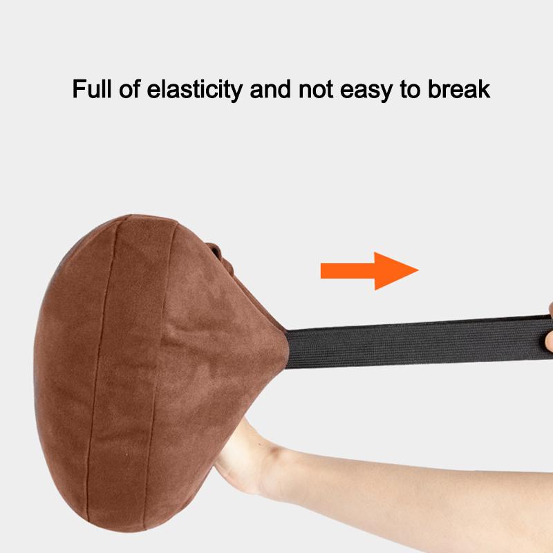 

1152 Car Headrest Breathable Memory Foam Neck Pillow Head and Neck Support for Sleeping Brown