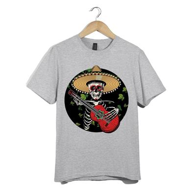 Day of the Dead Skeleton Guitar T-Shirt – Mexican Fiesta Skull Music Tee
