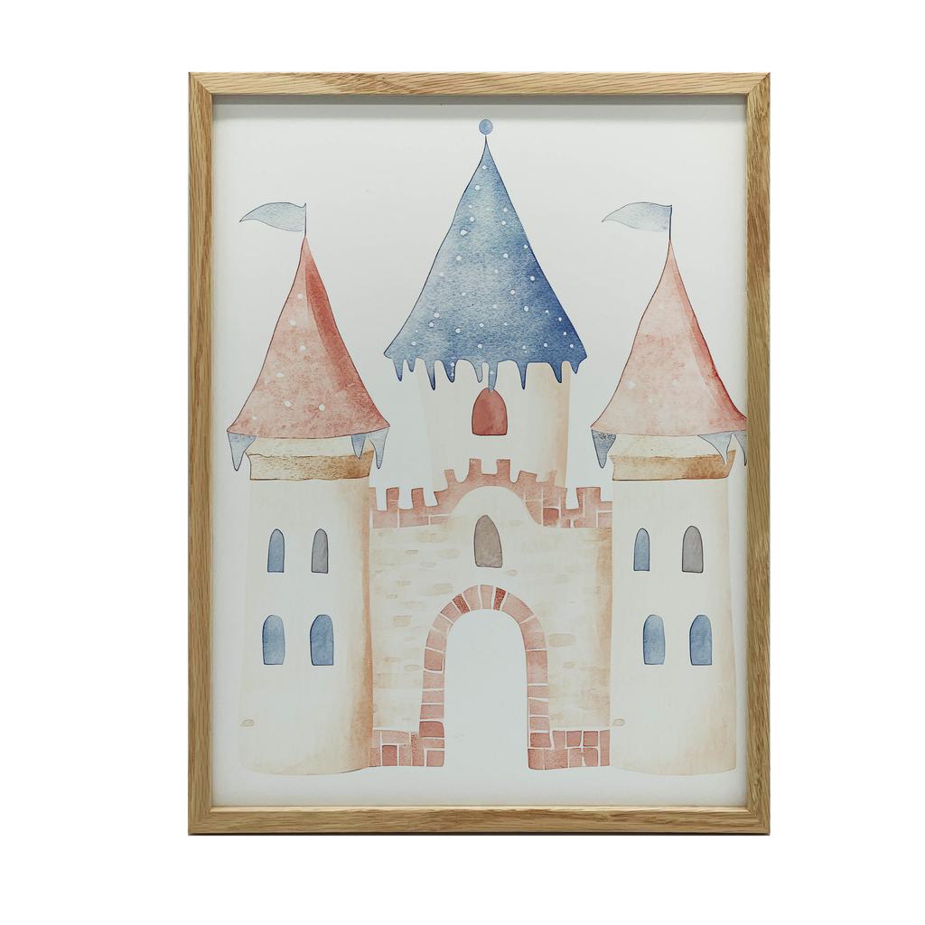 Plakat Zamek Marzeń Plakat Zamek Marzeń, 50X70 Cm, Rama Drewniana Ciemny Brąz, Papier Matowy 230 Gsm