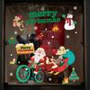 New Pvc Christmas Static Cling Window Decor Featuring Festive Santa Claus Design